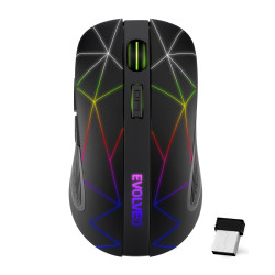 EVOLVEO WM430/Herná/Optická/1 600 DPI/Bezdrôtová USB/Čierna