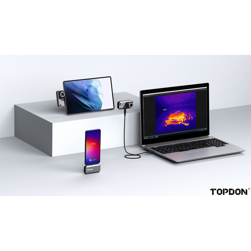 VIKING - TOPDON termálna infra kamera TS001/256x192/Windows/Android/zorné pole 13°x10°/USB-C/