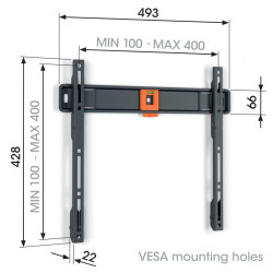 VOGELS - Vogel's TVM 1403, fixný TV držiak pre obrazovky 32-77'', 50 kg