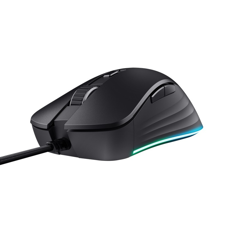 Trust GXT924 YBAR+/Herná/Optická/Pre pravákov/25 600 DPI/Drôtová USB/Čierna
