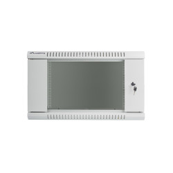 LANBERG - Nástenný rack 19' 6U 600X450mm šedý flat pack