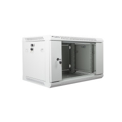 LANBERG - Nástenný rack 19' 6U 600X450mm šedý flat pack