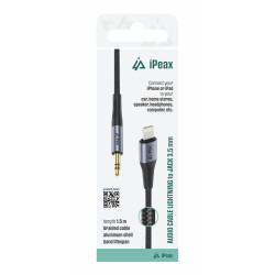 ADAPTÉR LIGHTNING / 3,5 MM JACK 1,5 M ČIERNY