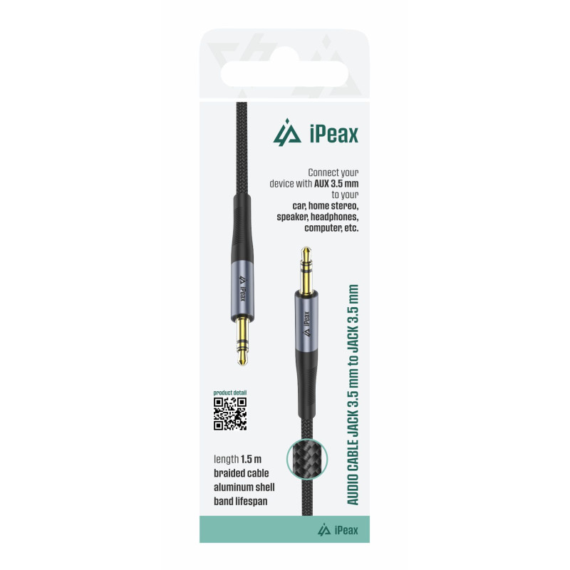 ADAPTÉR 3,5 MM JACK / 3,5 MM JACK 1,5 M ČIERNY