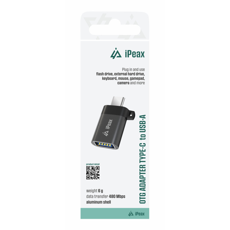 ADAPTÉR OTG USB-C / USB-A (samica) ČIERNY