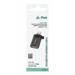 ADAPTÉR OTG LIGHTNING / USB-A (samica) ČIERNY