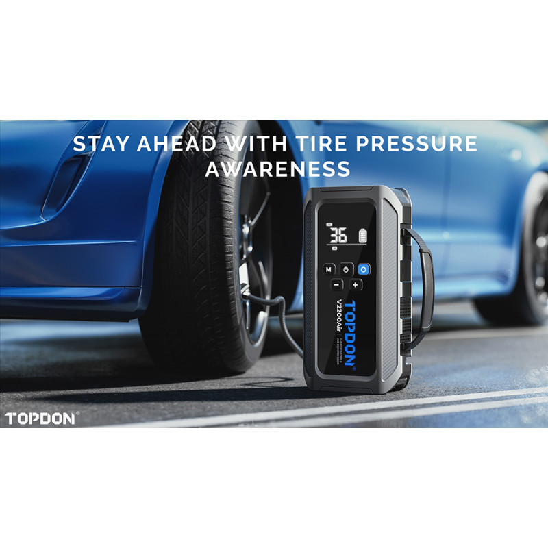 VIKING - TOPDON Car Jump Starter JumpSurge V2200air/12000mAh/max výstupný preud 2200A/4-150PSI