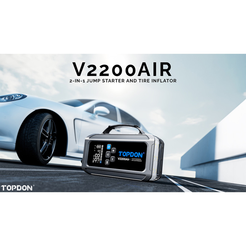 VIKING - TOPDON Car Jump Starter JumpSurge V2200air/12000mAh/max výstupný preud 2200A/4-150PSI