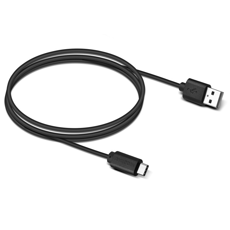AVACOM dátový a nabíjací kábel USB - USB Type-C, 100cm, čierna