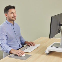 Podložka pod myš a zápästie Fellowes BREYTA XL sivá