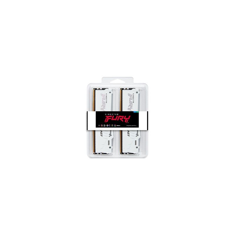 Kingston FURY Beast White/DDR5/64GB/5600MHz/CL40/2x32GB/RGB/White