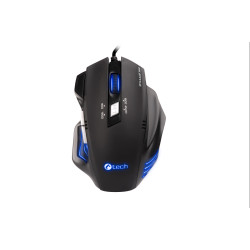 C-TECH Akantha/Herná/Optická/Pre pravákov/2 400 DPI/Drôtová USB/Modrá
