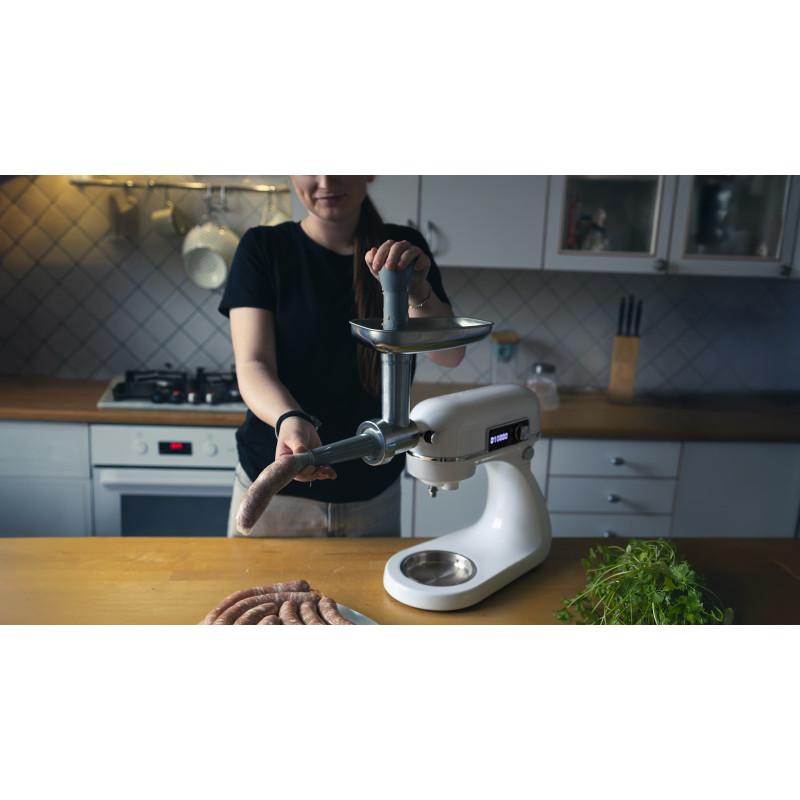Salente DigiChef+, kuchynský robot, misa 6 litrov, celokovový, mäsomlynček, digitálny displej, biely