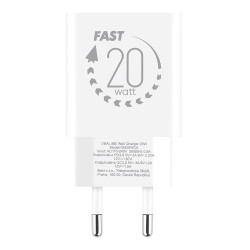 OBAL:ME Cestovná Nabíjačka USB-A + USB-C 20W White