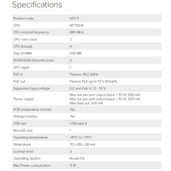 Mikrotik RB760iGS 880MHz, 256MB RAM, 5x LAN, ROS L4