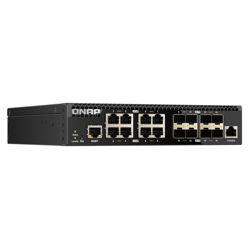 QNAP riadený switch QSW-M3216R-8S8T (8x 10GbE porty + 8x 10G SFP+ porty, polovičná šírka)