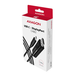 AXAGON RVC-DPC, USB-C - DisplayPort redukcia/kábl 1.8m, 4K/60Hz