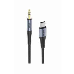 ADAPTÉR USB-C / 3,5 MM JACK 1,5 M ČIERNY