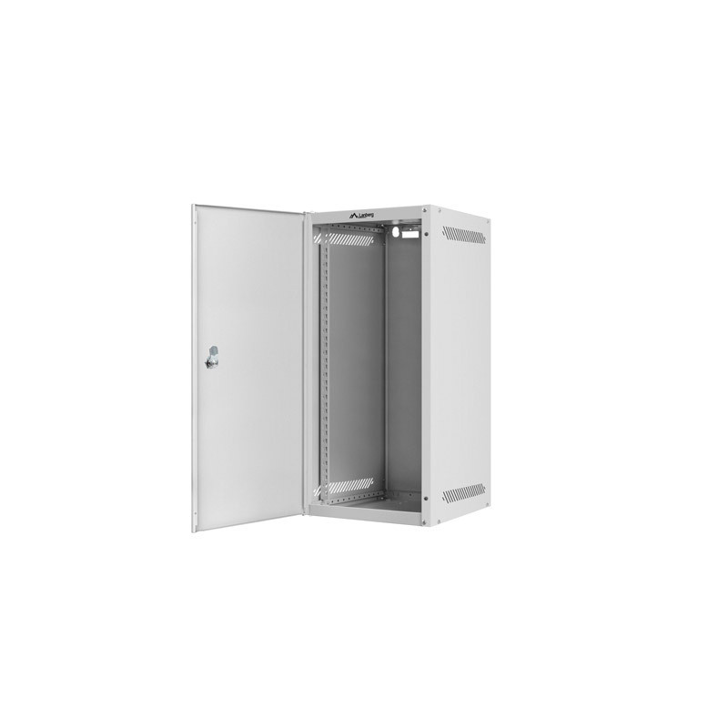 LANBERG RACKOVÁ SKRIŇA 10'' NÁSTENNÁ 12U/280X310 PRO VLASTNÚ MONTÁŽ S KOVOVÝMI DVERAMI ŠEDÁ-FLAT PACK