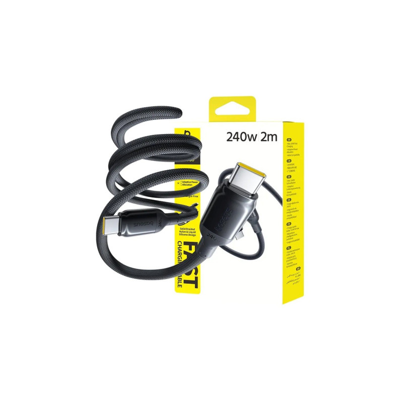 NONAME - Baseus PicoGo Fast Charging Dátový Kabel USB-C - USB-C 240W 2m Cosmic Black