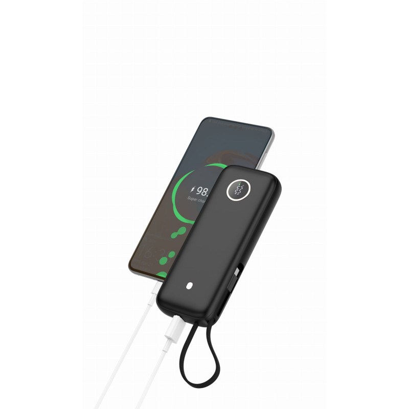 FELLOWES - Platinet Powerbanka 20000 mAh 70W Power Delivery, 1xUSB-C, 1xUSB-A, kábel USB-C 1m, čierna