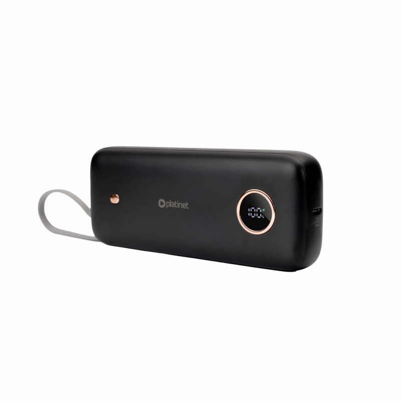 FELLOWES - Platinet Powerbanka 20000 mAh 70W Power Delivery, 1xUSB-C, 1xUSB-A, kábel USB-C 1m, čierna