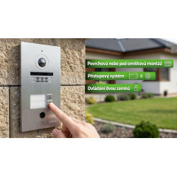 EVOLVEO DoorPhone ID-2, 2-drôtový videotelefón pre dva byty s RFID, odtlačkom prsta a podporou ONVIF ka