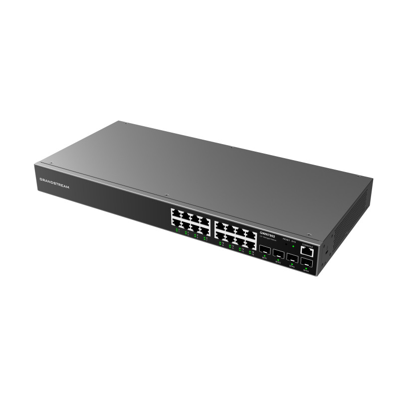 Grandstream GWN7802 L2+ Managed Network Switch 16x 1Gb RJ45, 4x SFP, DHCP, QoS, VLAN