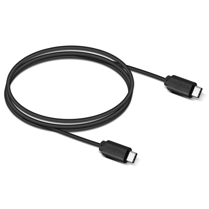 AVACOM dátový a nabíjací kábel USB Type-C - USB Type-C, 100cm, čierna