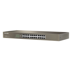 Tenda TEG1024G 24x Gigabit Switch, Fanless-bez ventilátorov, Rackmount 19'', ochrana proti prepätiu