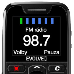 EVOLVEO EasyPhone, mobilný telefón pre seniorov s nabíjacím stojanom, čierna