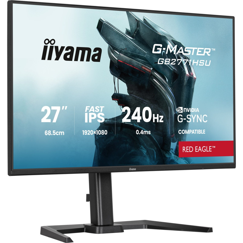 iiyama G-Master/GB2771HSU-B1/27''/IPS/FHD/240Hz/0,4ms/Čierna/3R