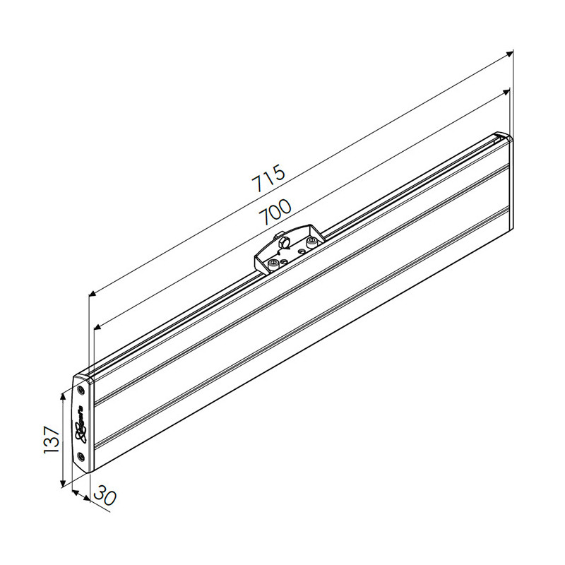 VOGELS - Vogel´s horizontálna časť adaptéra Connect-it PFB3407, 715 mm, čierna