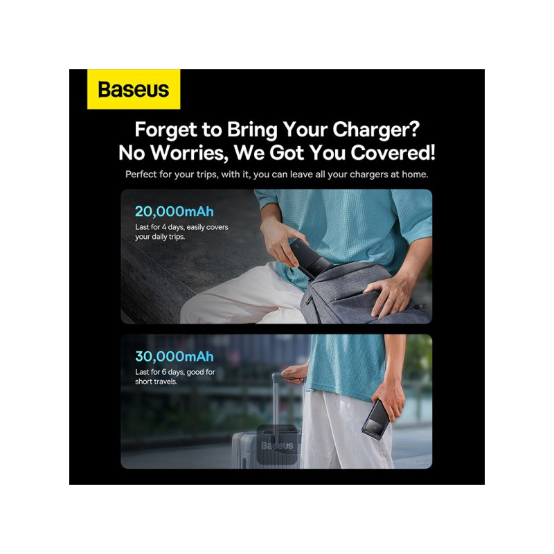 NONAME - Baseus power banka Star-Lord 30000 mAh 22,5 W USB/USB-C čierna