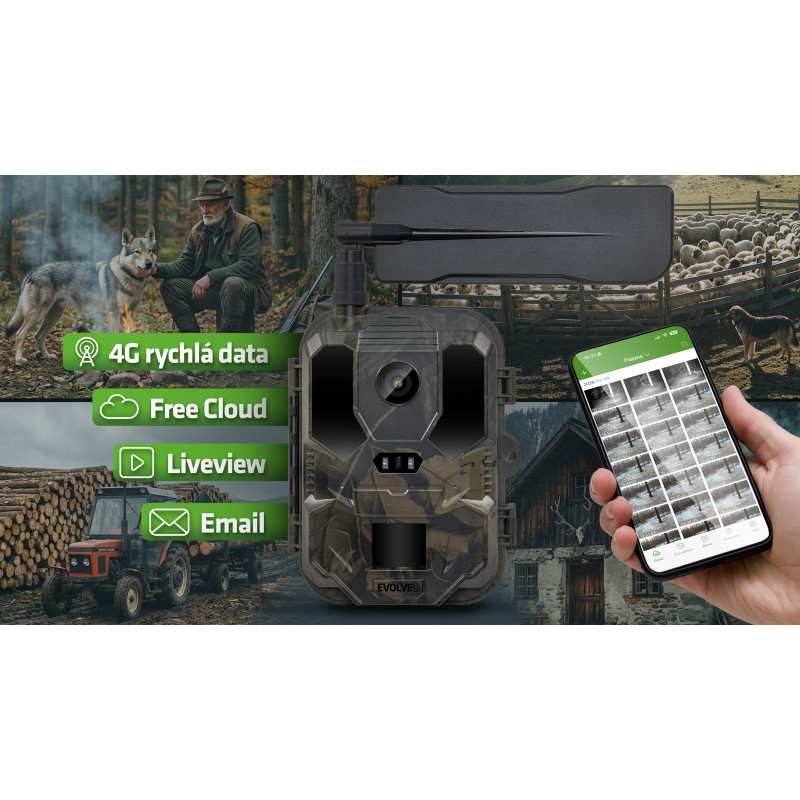 EVOLVEO StrongVision PRE 4G II, fotopasca & bezpečnostná kamera, 4G LTE, cloud/e-mail, 10.000mAh