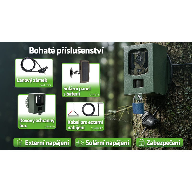 EVOLVEO StrongVision PRE 4G II, fotopasca & bezpečnostná kamera, 4G LTE, cloud/e-mail, 10.000mAh