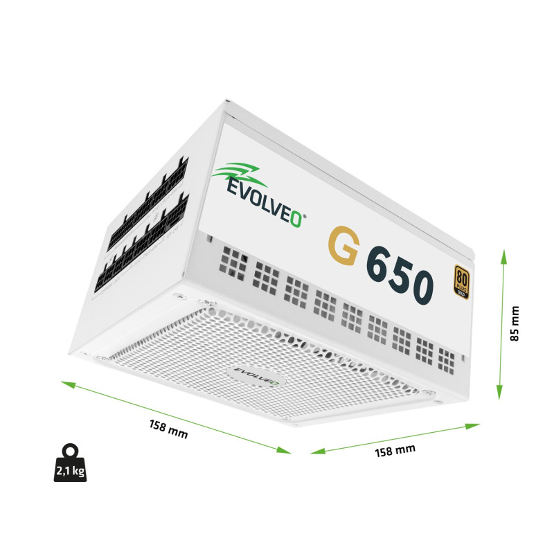 EVOLVEO G650, 650W/ ATX 3.1/ 80+ GOLD/ Modular