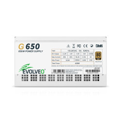 EVOLVEO G650, 650W/ ATX 3.1/ 80+ GOLD/ Modular