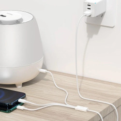 NONAME - Baseus Superior Series Fast Charging Dátový Kabel USB-A - USB-C/microUSB/Lightning 3.5A 1m Stellar W