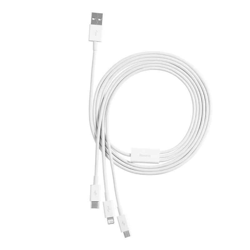 NONAME - Baseus Superior Series Fast Charging Dátový Kabel USB-A - USB-C/microUSB/Lightning 3.5A 1m Stellar W