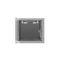 LANBERG RACKOVÁ SKRIŇA 10'' NÁSTENNÁ 4U/280X310 (FLAT PACK) S PRESKLENÝMI DVERMI ŠEDÁ
