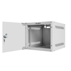 LANBERG RACKOVÁ SKRIŇA 10'' NÁSTENNÁ 4U/280X310 (FLAT PACK) S PRESKLENÝMI DVERMI ŠEDÁ
