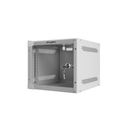 LANBERG RACKOVÁ SKRIŇA 10'' NÁSTENNÁ 4U/280X310 (FLAT PACK) S PRESKLENÝMI DVERMI ŠEDÁ