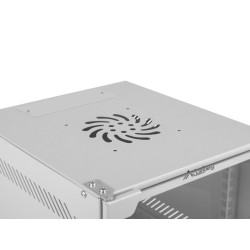 LANBERG RACKOVÁ SKRIŇA 10'' NÁSTENNÁ 4U/280X310 (FLAT PACK) S PRESKLENÝMI DVERMI ŠEDÁ