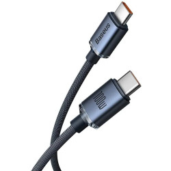 NONAME - Baseus CAJY000601 Crystal Shine Series Dátový Kabel USB-C - USB-C 100W 1,2m Black