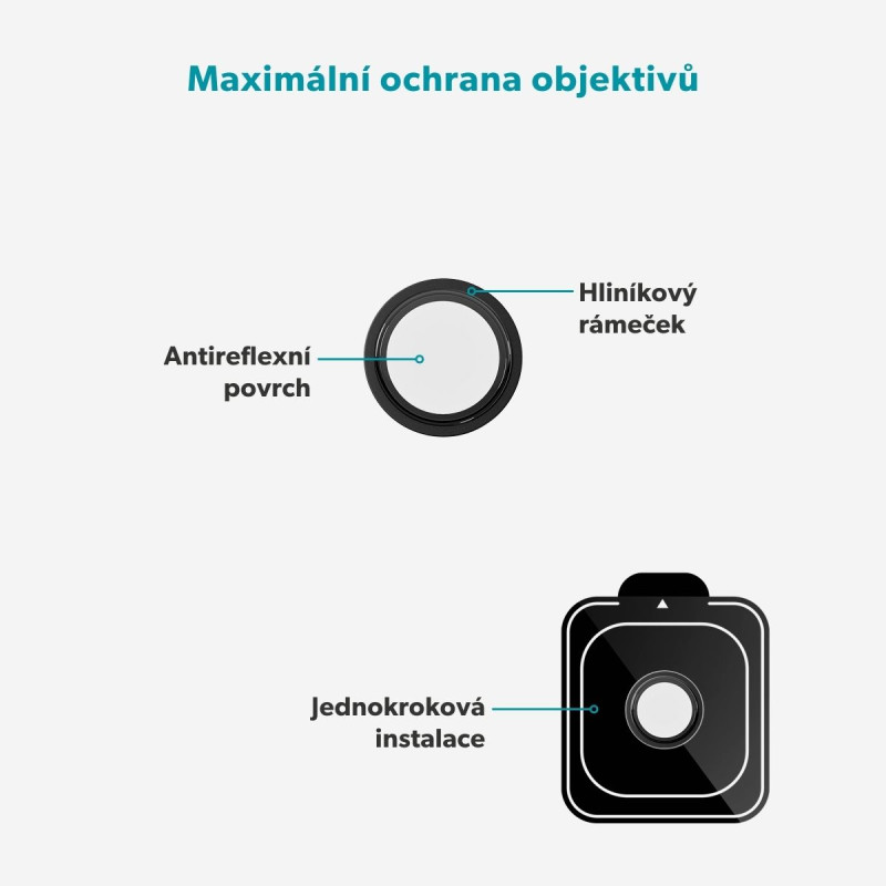 Epico Alu Lens Protectors iPhone Air - čierna