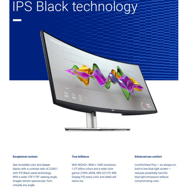 Dell UltraSharp/U3824DW/37,52''/IPS/QHD+/60Hz/8ms/Black/3R