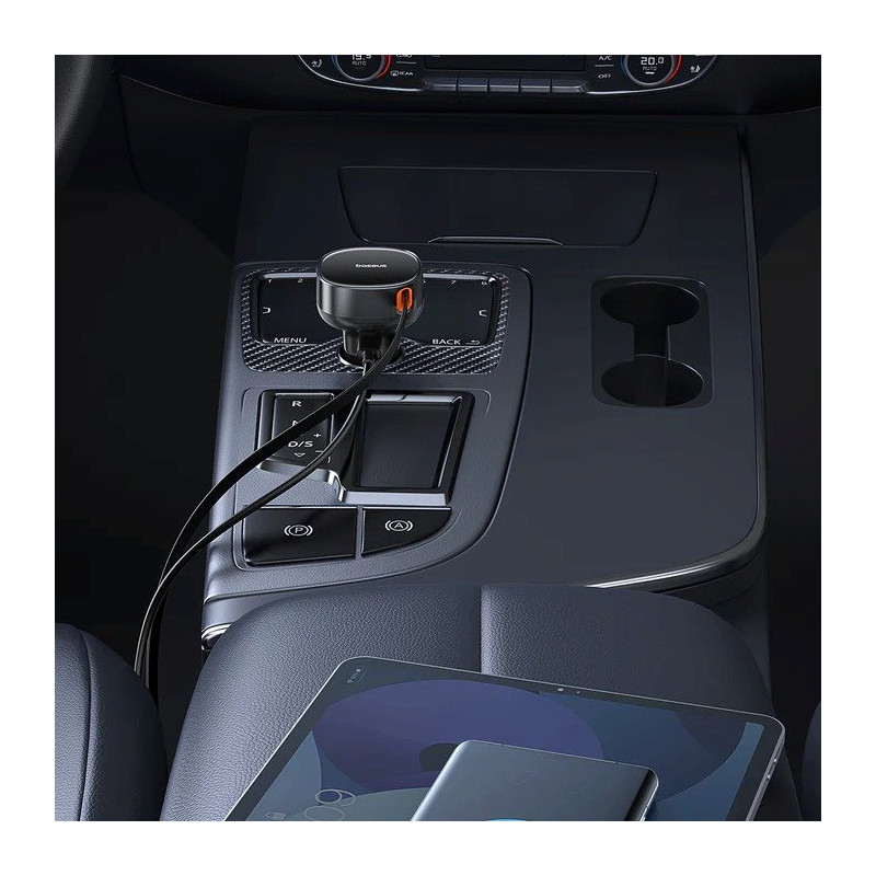 NONAME - Baseus Enjoyment Pro Nabíjačka do Autá USB-C 60W Cluster Black