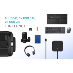 i-tec USB-C HDMI DP Docking Station with Power Delivery 100 W + i-tec Universal Charger 112W