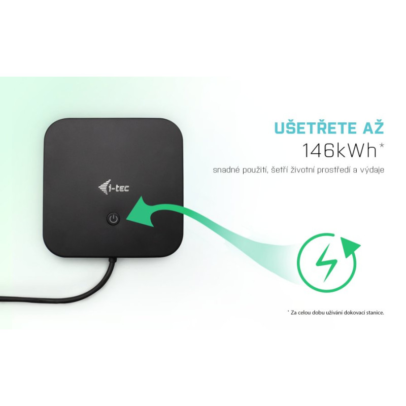 i-tec USB-C HDMI DP Docking Station with Power Delivery 100 W + i-tec Universal Charger 112W